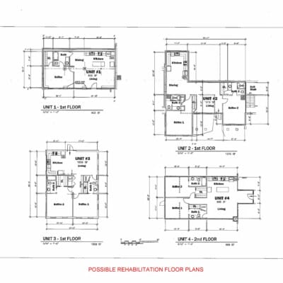 *Possible rehabilitation plans that do not reflect the current interior layout