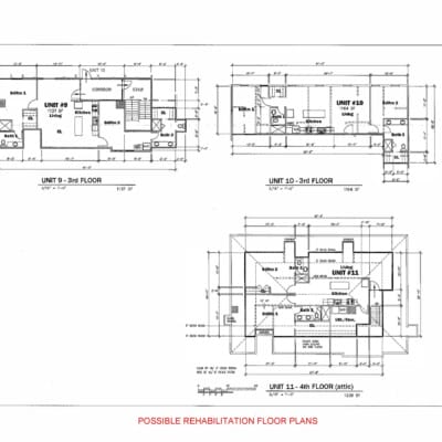 *Possible rehabilitation plans that do not reflect the current interior layout
